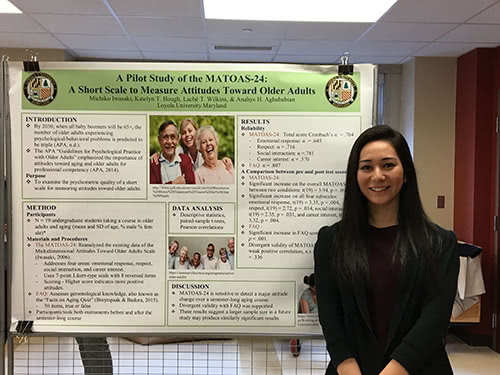 Loyola MD undergraduate psychology student presents poster at conference